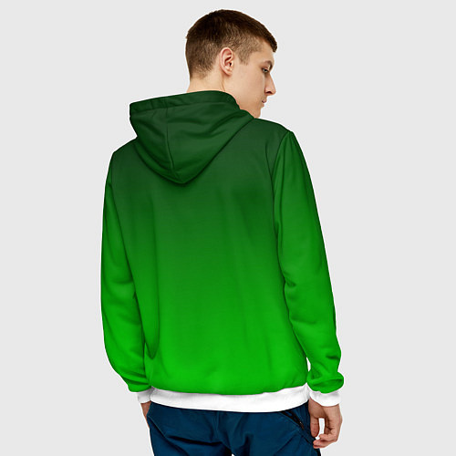 Мужская толстовка Девушка лепрекон в зеленом / 3D-Белый – фото 4