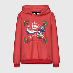 Толстовка-худи мужская Russian Day, цвет: 3D-красный