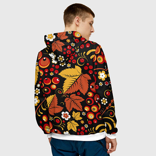 Мужская толстовка ХОХЛОМА / 3D-Белый – фото 4