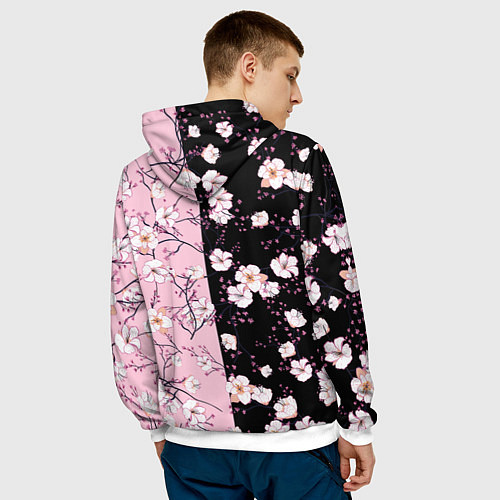 Мужская толстовка САКУРА SAKURA ВИШНЯ / 3D-Белый – фото 4