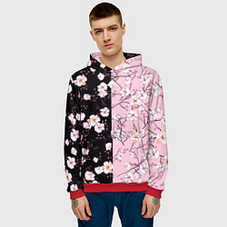 Толстовка-худи мужская САКУРА SAKURA ВИШНЯ, цвет: 3D-красный — фото 2