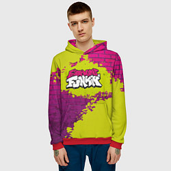 Толстовка-худи мужская Friday Night Funkin Кислотный, цвет: 3D-красный — фото 2