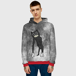Толстовка-худи мужская Cartoon cat, цвет: 3D-красный — фото 2