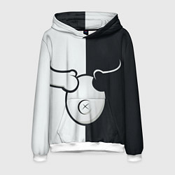 Толстовка-худи мужская MONOKUMA МОНОКУМА, цвет: 3D-белый