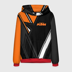 Толстовка-худи мужская KTM КТМ, цвет: 3D-красный