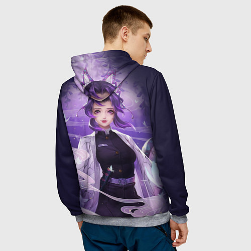 Мужская толстовка КЛИНОК РАССЕКАЮЩИЙ ДЕМОНОВ / 3D-Меланж – фото 4