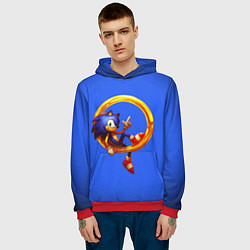 Толстовка-худи мужская SONIC, цвет: 3D-красный — фото 2