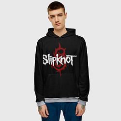 Толстовка-худи мужская Slipknot Надпись, цвет: 3D-меланж — фото 2