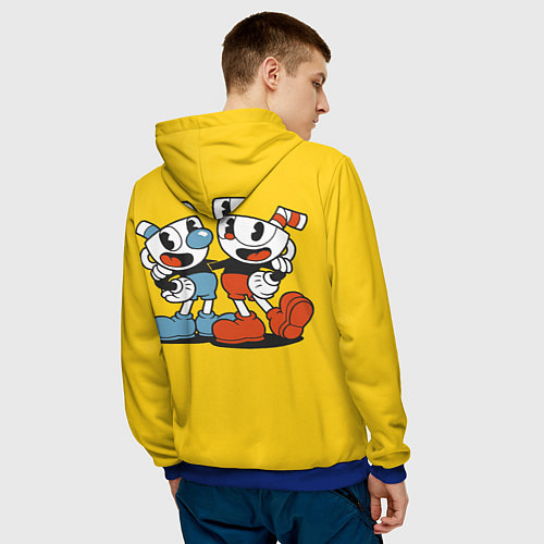 Мужская толстовка CUPHEAD / 3D-Синий – фото 4