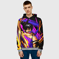 Толстовка-худи мужская Шаман Кинг, цвет: 3D-меланж — фото 2