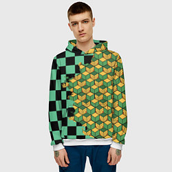 Толстовка-худи мужская ТАНДЖИРО И ТОМИОКА, цвет: 3D-белый — фото 2