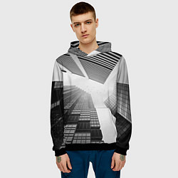 Толстовка-худи мужская Минимализм, цвет: 3D-черный — фото 2