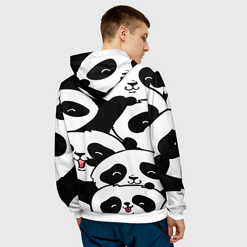 Мужская толстовка Панды / 3D-Белый – фото 4