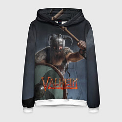 Толстовка-худи мужская Viking Valheim, цвет: 3D-белый