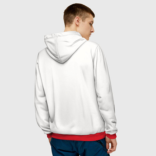 Мужская толстовка T-rex на серфинге / 3D-Красный – фото 4