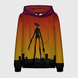 Толстовка-худи мужская СИРЕНОГОЛОВЫЙ МОНСТР, цвет: 3D-черный