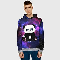 Толстовка-худи мужская Space Panda, цвет: 3D-меланж — фото 2