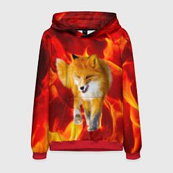 Толстовка-худи мужская Fire Fox, цвет: 3D-красный