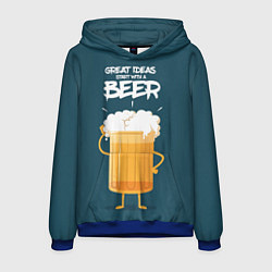 Мужская толстовка Great Ideas start with a BEER