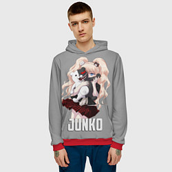 Толстовка-худи мужская MONOKUMA JUNKO, цвет: 3D-красный — фото 2