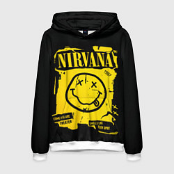 Толстовка-худи мужская Nirvana 1987, цвет: 3D-белый