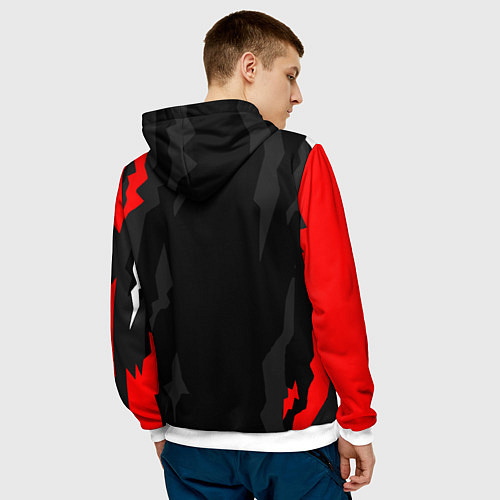 Мужская толстовка NISSAN GT-R GODZILLA / 3D-Белый – фото 4