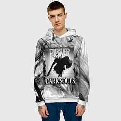 Толстовка-худи мужская DARK SOULS ТЁМНЫЙ МИР, цвет: 3D-белый — фото 2