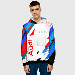 Толстовка-худи мужская AUDI АУДИ SPORT, цвет: 3D-черный — фото 2