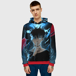 Толстовка-худи мужская Solo leveling Manga, цвет: 3D-красный — фото 2