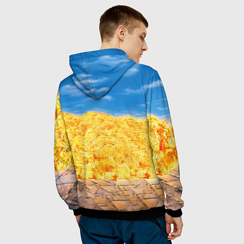 Мужская толстовка Шрек и дракон / 3D-Черный – фото 4