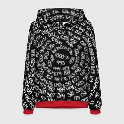 Толстовка-худи мужская 1000-7, цвет: 3D-красный