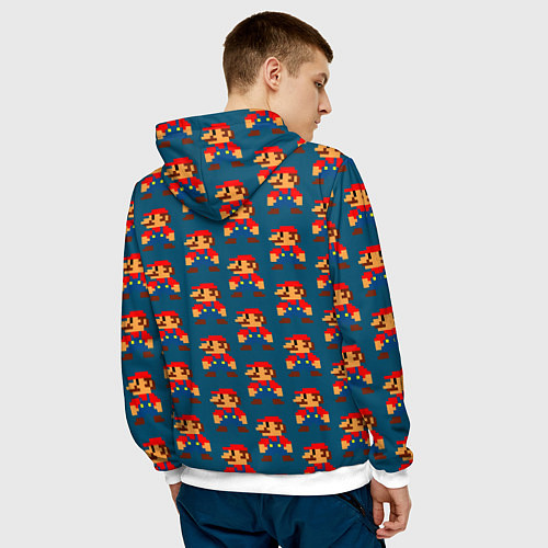 Мужская толстовка Марио / 3D-Белый – фото 4