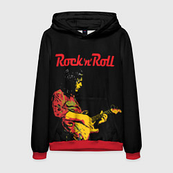 Толстовка-худи мужская ROCK N ROLL, цвет: 3D-красный