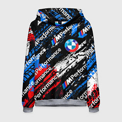 Толстовка-худи мужская BMW M PERFORMANCE БМВ ГРАНЖ, цвет: 3D-меланж