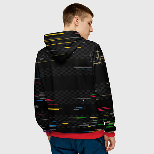 Мужская толстовка SHIZUOKA ANIME GIRL / 3D-Красный – фото 4