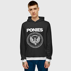 Толстовка-худи мужская Pony x Ramones, цвет: 3D-белый — фото 2