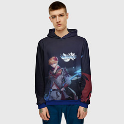 Толстовка-худи мужская Genshin Impact Tartaglia, цвет: 3D-синий — фото 2