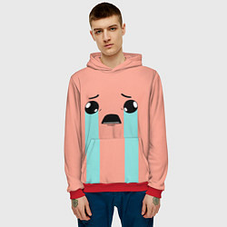 Толстовка-худи мужская Crying Isaac, цвет: 3D-красный — фото 2
