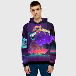 Толстовка-худи мужская Ретро 90-е, цвет: 3D-черный — фото 2