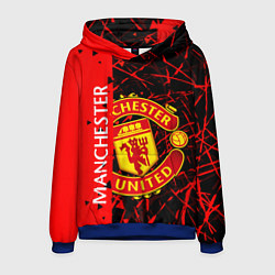 Толстовка-худи мужская МАНЧЕСТЕР MANCHESTER UNITED, цвет: 3D-синий