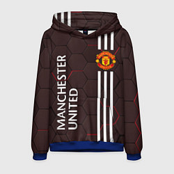 Толстовка-худи мужская МАНЧЕСТЕР MANCHESTER ПЛИТЫ, цвет: 3D-синий