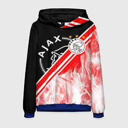 Толстовка-худи мужская FC AJAX AMSTERDAM ФК АЯКС, цвет: 3D-синий