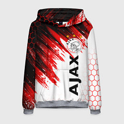Толстовка-худи мужская FC AJAX AMSTERDAM ФК АЯКС, цвет: 3D-меланж