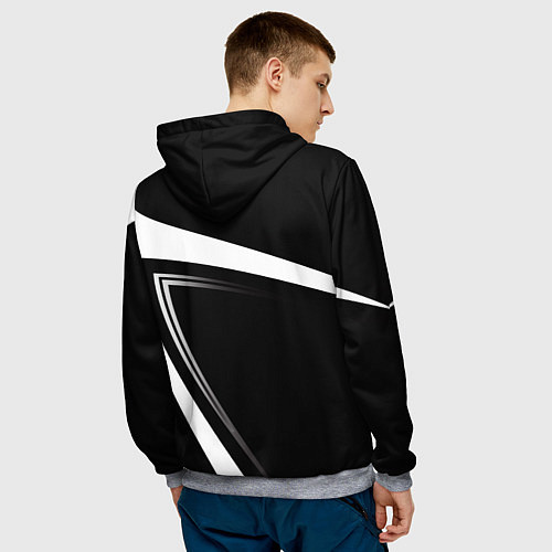 Мужская толстовка JUVENTUS ЮВЕНТУС ПОЛОСЫ / 3D-Меланж – фото 4