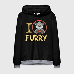 Мужская толстовка I love furry