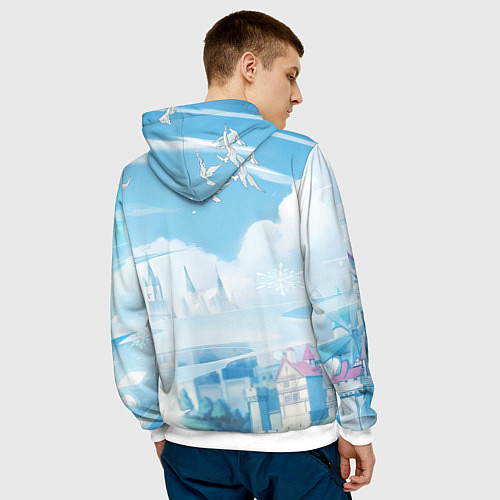 Мужская толстовка Eula Genshin Impact / 3D-Белый – фото 4