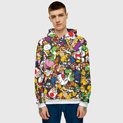 Толстовка-худи мужская Capcom World, цвет: 3D-белый — фото 2