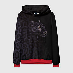 Толстовка-худи мужская Леопард, цвет: 3D-красный