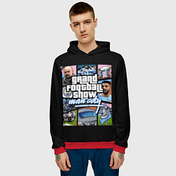 Толстовка-худи мужская Мансити в стиле гта манчестер, цвет: 3D-красный — фото 2