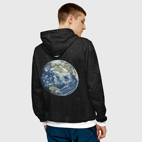 Мужская толстовка ПланеТа ЗемЛя / 3D-Белый – фото 4